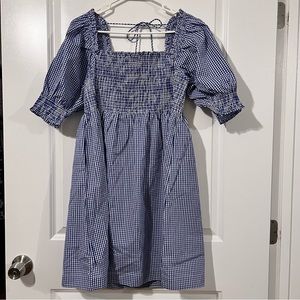 Hill House The Athena Nap Dress Nantucket 2022 Gingham Blue XL NWT